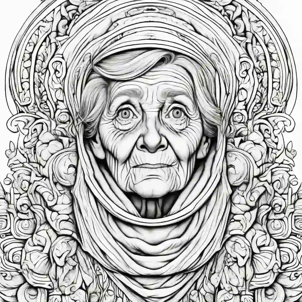 The Old Woman Who Lived in a Shoe coloring pages